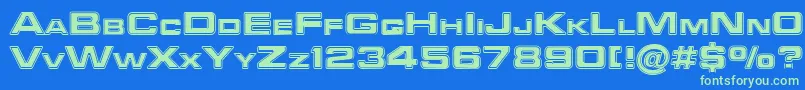 Federationstarfleet Font – Green Fonts on Blue Background