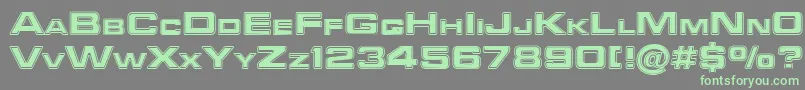 Federationstarfleet Font – Green Fonts on Gray Background