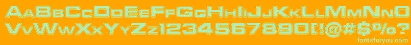 Federationstarfleet Font – Green Fonts on Orange Background