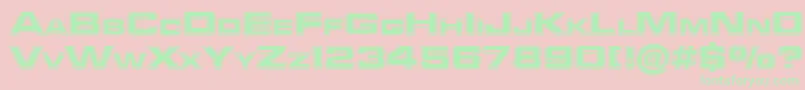 Federationstarfleet Font – Green Fonts on Pink Background