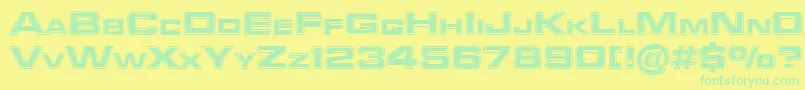 Federationstarfleet Font – Green Fonts on Yellow Background