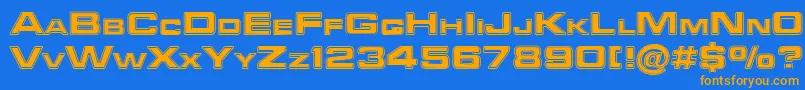 Federationstarfleet Font – Orange Fonts on Blue Background