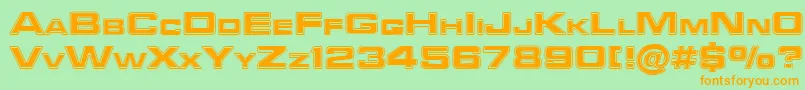 Federationstarfleet Font – Orange Fonts on Green Background