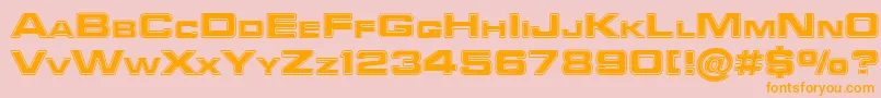 Federationstarfleet Font – Orange Fonts on Pink Background