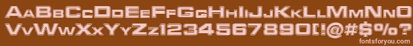 Federationstarfleet Font – Pink Fonts on Brown Background