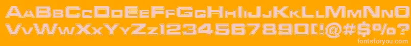 Federationstarfleet Font – Pink Fonts on Orange Background