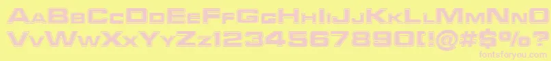 Federationstarfleet Font – Pink Fonts on Yellow Background