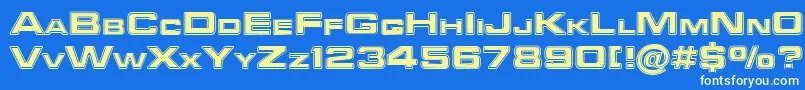 Federationstarfleet Font – Yellow Fonts on Blue Background