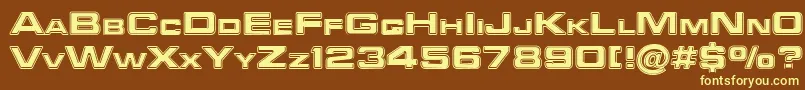 Federationstarfleet Font – Yellow Fonts on Brown Background