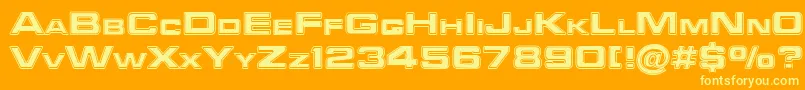 Federationstarfleet Font – Yellow Fonts on Orange Background