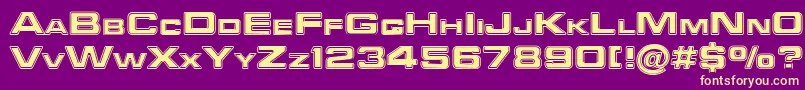 Federationstarfleet Font – Yellow Fonts on Purple Background