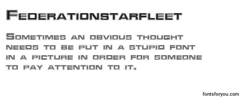 Przegląd czcionki Federationstarfleet