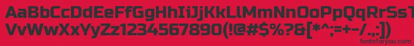 フォントRussoOne – 赤い背景に黒い文字