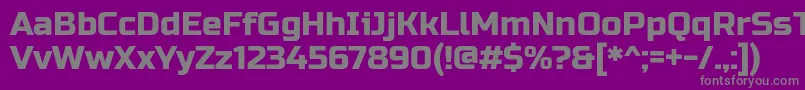 フォントRussoOne – 紫の背景に灰色の文字