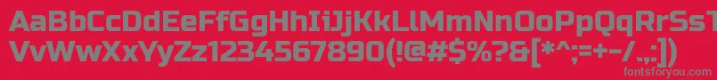 フォントRussoOne – 赤い背景に灰色の文字