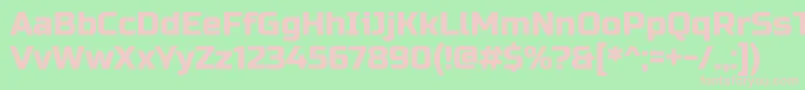 RussoOne Font – Pink Fonts on Green Background