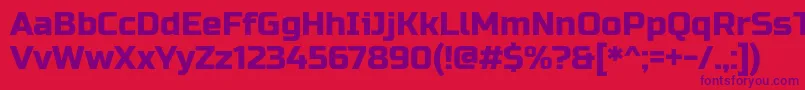 RussoOne Font – Purple Fonts on Red Background