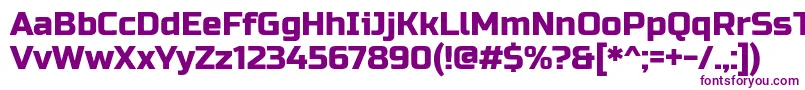 Czcionka RussoOne – fioletowe czcionki na białym tle