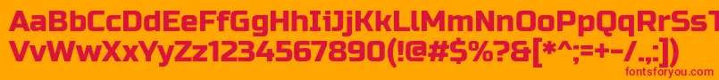 Шрифт RussoOne – красные шрифты на оранжевом фоне