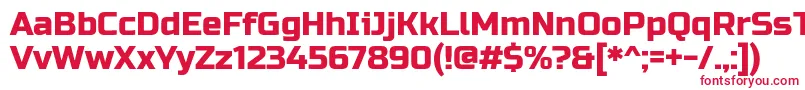 RussoOne-fontti – punaiset fontit valkoisella taustalla