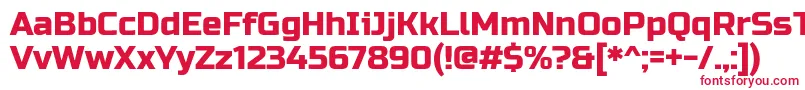 Czcionka RussoOne – czerwone czcionki na białym tle