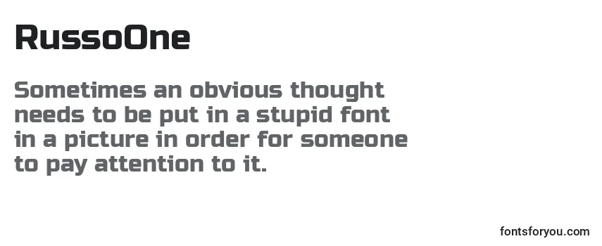 Review of the RussoOne Font