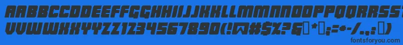 LowriderBbItalic Font – Black Fonts on Blue Background