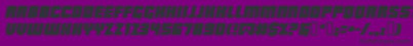 Шрифт LowriderBbItalic – чёрные шрифты на фиолетовом фоне