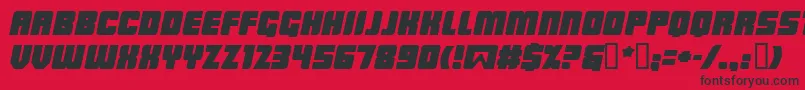 LowriderBbItalic Font – Black Fonts on Red Background