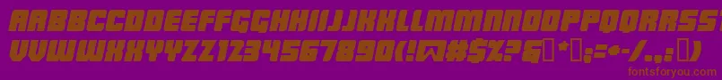 LowriderBbItalic Font – Brown Fonts on Purple Background