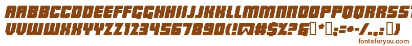 LowriderBbItalic Font – Brown Fonts on White Background