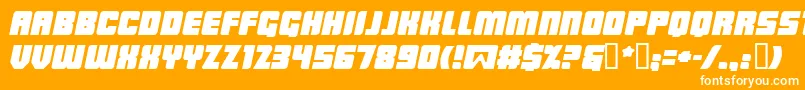 LowriderBbItalic Font – White Fonts on Orange Background