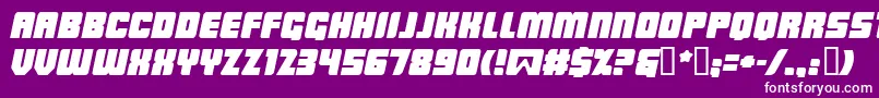 LowriderBbItalic Font – White Fonts on Purple Background