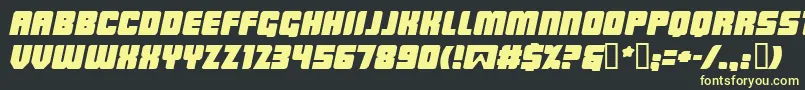 LowriderBbItalic Font – Yellow Fonts on Black Background