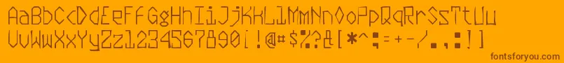 Plasmaticgaunt Font – Brown Fonts on Orange Background