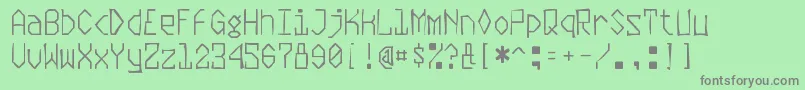 Plasmaticgaunt-Schriftart – Graue Schriften auf grünem Hintergrund