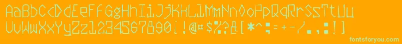 Plasmaticgaunt Font – Green Fonts on Orange Background