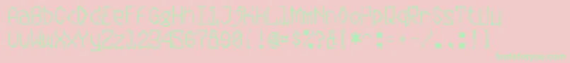 Plasmaticgaunt Font – Green Fonts on Pink Background