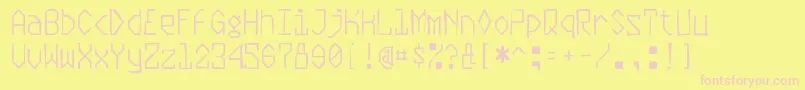 Plasmaticgaunt Font – Pink Fonts on Yellow Background