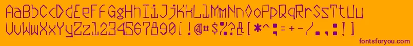 Plasmaticgaunt Font – Purple Fonts on Orange Background