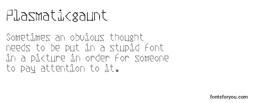 Review of the Plasmaticgaunt Font
