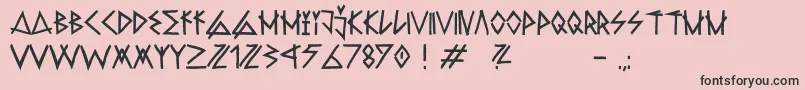RawdeltahandstreetDemo-Schriftart – Schwarze Schriften auf rosa Hintergrund