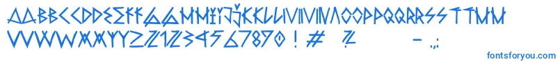 RawdeltahandstreetDemo-Schriftart – Blaue Schriften