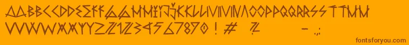 RawdeltahandstreetDemo Font – Brown Fonts on Orange Background