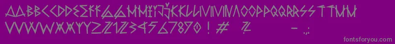 フォントRawdeltahandstreetDemo – 紫の背景に灰色の文字