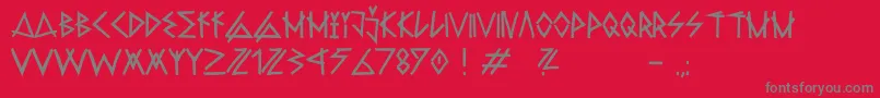 RawdeltahandstreetDemo Font – Gray Fonts on Red Background
