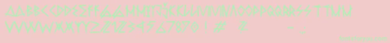 RawdeltahandstreetDemo Font – Green Fonts on Pink Background