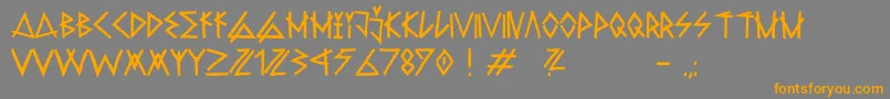 RawdeltahandstreetDemo Font – Orange Fonts on Gray Background