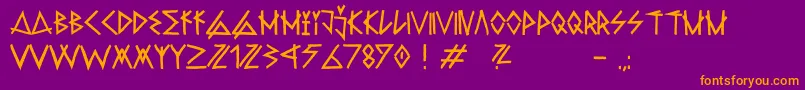 RawdeltahandstreetDemo Font – Orange Fonts on Purple Background