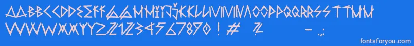 RawdeltahandstreetDemo Font – Pink Fonts on Blue Background